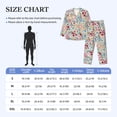 thumbnail image 3 of Bingfone Men's Pajama Set 2 Piece Loungewear PJs, Long Sleeve with Pajama Pants-Trendy Floral Design, 3 of 7
