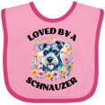thumbnail image 3 of Inktastic Schnauzer Dog Lover Girls Baby Bib, 3 of 4