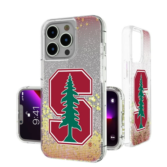 Stanford Cardinal Linen Logo iPhone Glitter Case