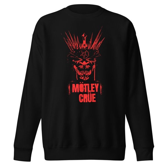 Motley Crue Mind Blown Jumbo Print Unisex Sweatshirt - Black - Small