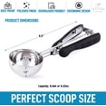 thumbnail image 2 of Zulay Kitchen Stainless Steel Cookie Dough & Ice Cream Scooper, 2 of 6