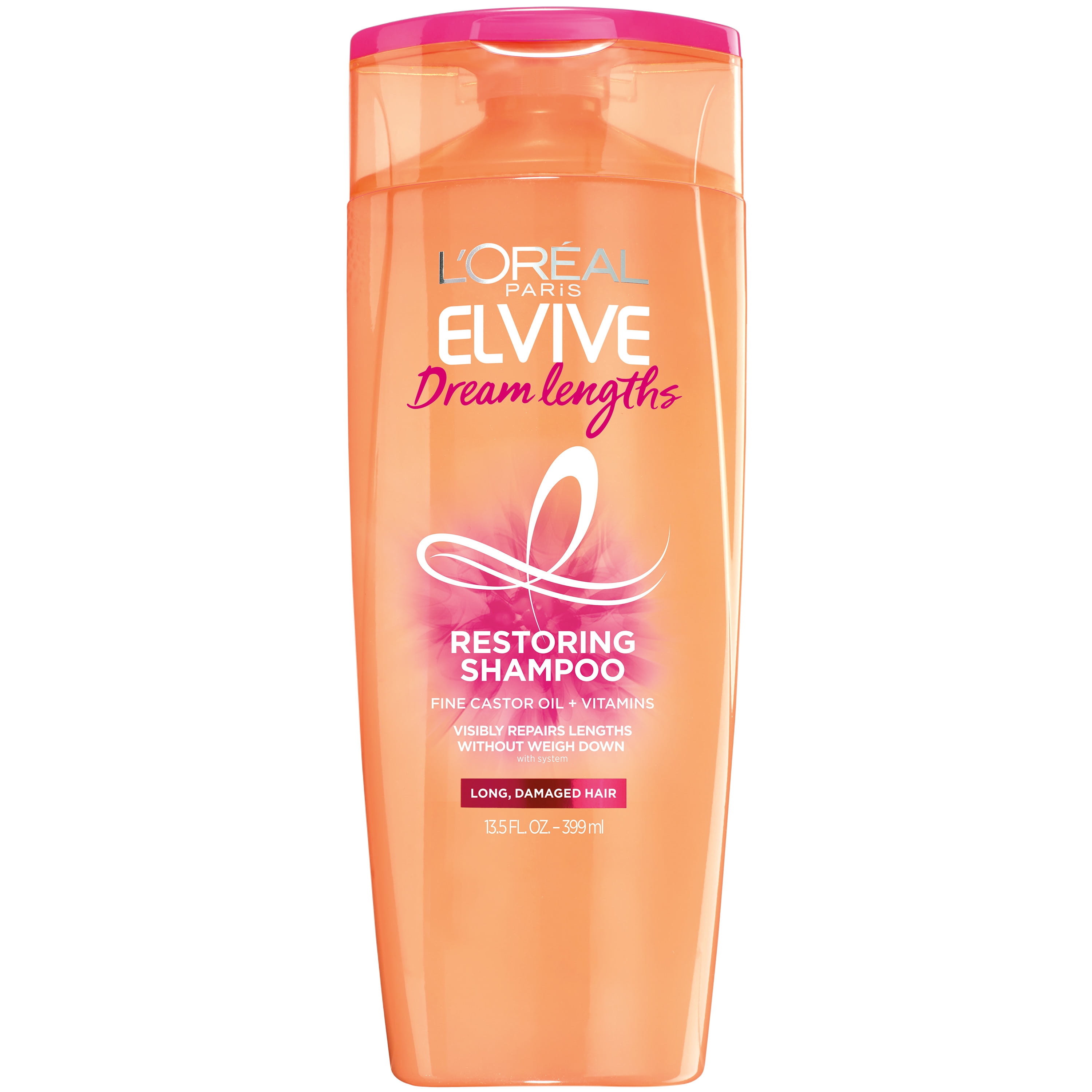 L'Oreal Paris Elvive Dream Lengths Restoring Shampoo for Long, Damaged Hair, 13.5 fl oz