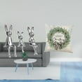 thumbnail image 2 of Conjunto de escultura familiar de conejos y funda de almohada navideña para decoración del hogar, la oficina, el sofá, la mesa, la estantería y el arm, 2 of 8