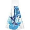 thumbnail image 2 of SKYSONIC Hanging Kitchen Towel 12 x 17 Inch Leaping Dolphin Towel Set 2 Pieces of Dry Towels for Kitchen, Bathroom, Laundry Room Table, 2 of 7
