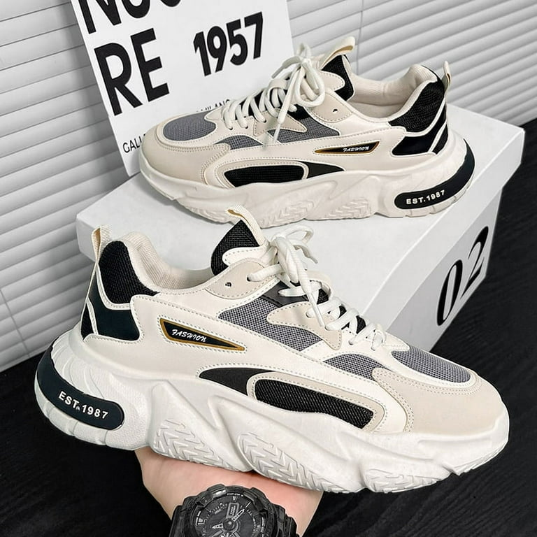 Thick Sole Versatile Clunky Sneaker For Men 2023 New Trend Thick Sole Versatile Clunky Sneaker For Men 2023 New Trend