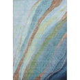 thumbnail image 2 of Addison Rugs Mayfield Premium Machine Washable Transitional Swirls Blue Rectangle Rug, 5' X 7'6" Machine Washable Transitional Swirls Blue Oversized Sherpa Throw Blanket, 2 of 6