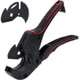 thumbnail image 1 of PVC Plastic Pipe Cutter Ratchet Cutter with Spare Blade, 42mm Pipe and Tube Cutter, Plumber Cutting Heavy Duty Pipe for PVC CPVC PEX PE PPR Maintenance Workers, 1 of 5