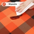thumbnail image 5 of Rectangle Waterproof Vinyl Table Cloth, Buffalo Flannel Backed Tablecloth, Wipeable Plastic Table Cover for Dinner, Kitchen, Outdoor (60" x 84", Black and White), 5 of 6
