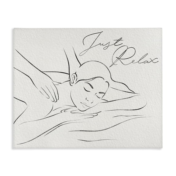 Stupell Industries Contemporary Just Relax Massage Contour Canvas Art, 20 x 16, by Marcus Prime