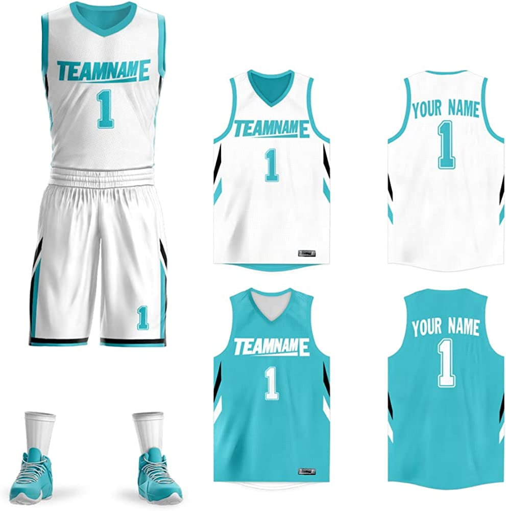 Custom Men Youth Reversible Basketball Jersey Uniform Printed