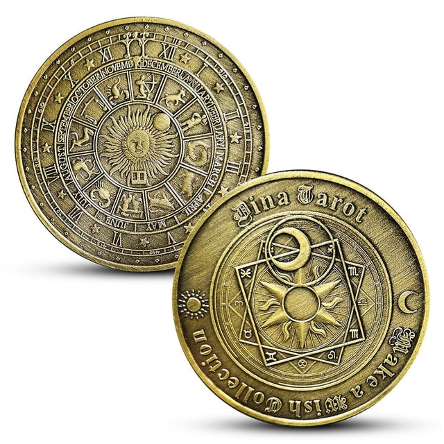 Colección de almacenamiento de de adivinación de monedas de conmemorativas de 1 pieza CUTICAT Colección de monedas conmemorativas