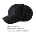 thumbnail image 4 of Becaristey Peaked Caps Woolen Lightweight Adjustable Octagonal Hats Beautiful Lines Easy Matching Sun for Visor Design Headgear Black 1Set, 4 of 6