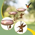 thumbnail image 1 of Baño para pájaros al libre, cuenco de agua para pájaros, elegante, resistente a intemperie, decoración de jardín, de hierro de metal con, 1 of 8