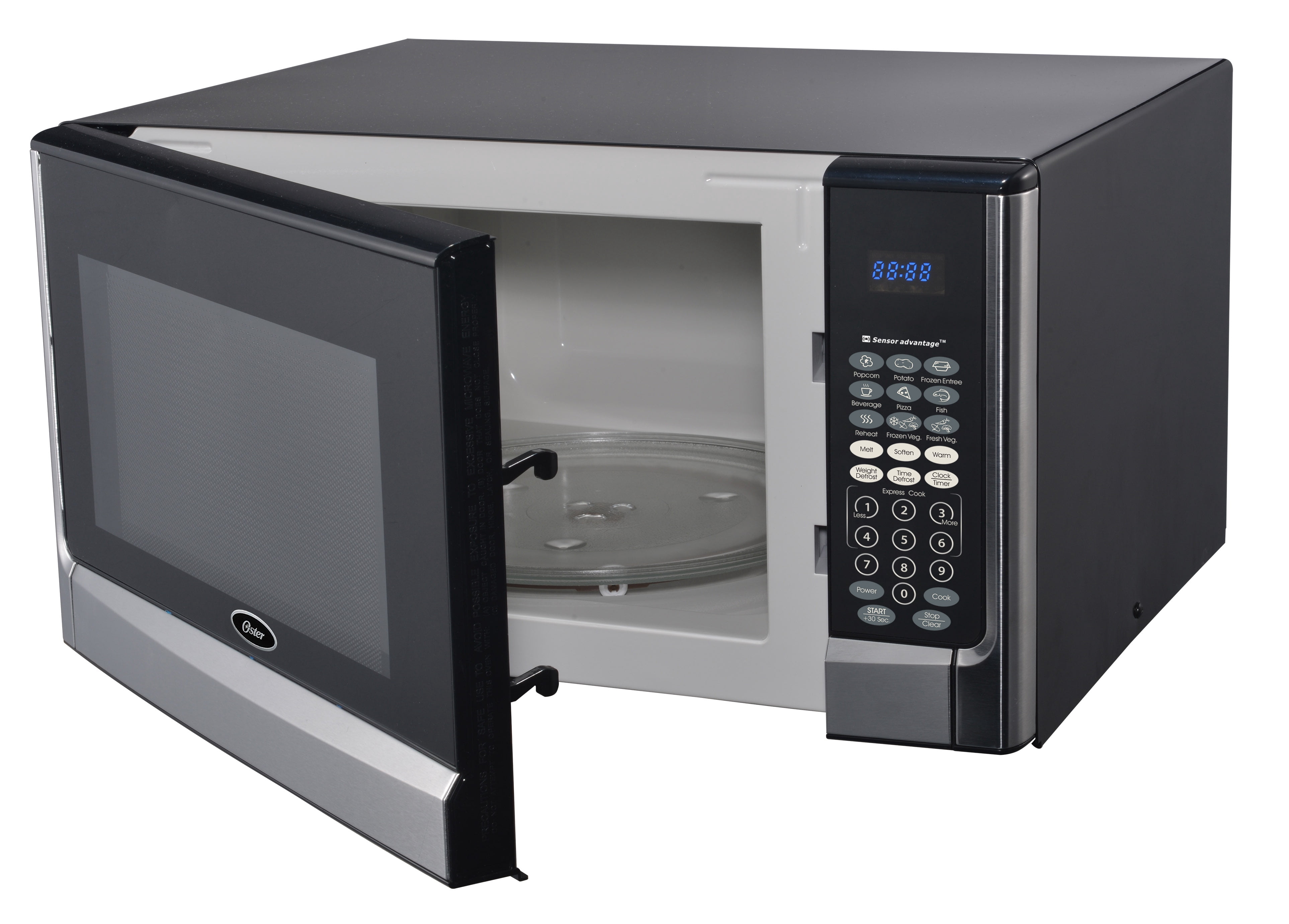 Oster OGYZ1604VS 1.6 Cubic Foot 1100 Watt Microwave Oven with Inverter and Senso