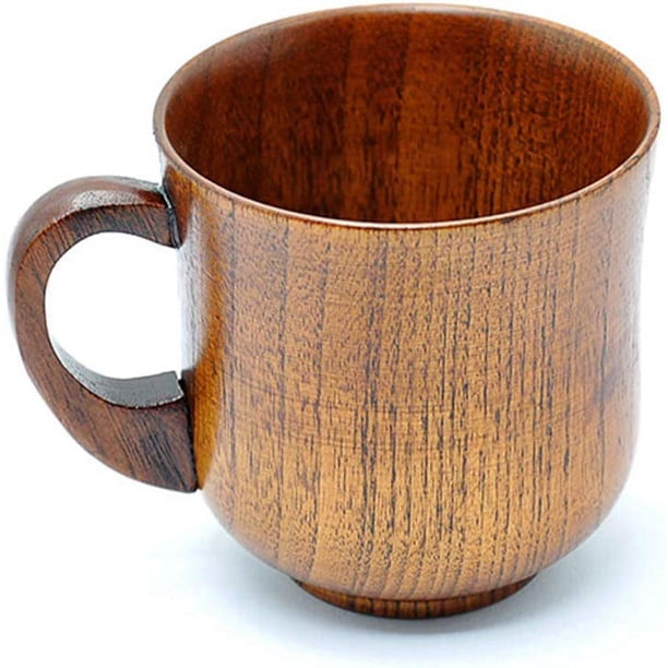 Nvzi Wood Coffee Cup,Handmade Tea Mugs,Wooden Drinking Cup for Tea, Beer,Water,Juice,Milk 260ml