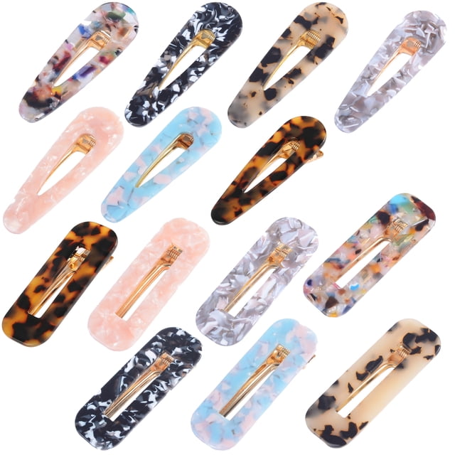 Juego de pinzas para el cabello de resina, pinzas, accesorios para el cabello, pasadores para el cabello con estampado de leopardo para mujeres, regalos para mujeres y niñas