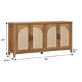 thumbnail image 3 of Walker Edison Modern 60" Reeded Sideboard with Arch, English Oak, 3 of 15