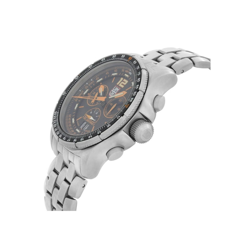 New Luminox F-35 Lightning II Steel Chrono 44mm Black Quartz Men's