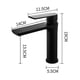 thumbnail image 1 of Grifo de baño negro CHAO mezclador de lavabo 19 cm con agua fría y caliente, 1 of 4