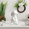 thumbnail image 5 of Elainilye Easter Ceramic Bunny Decor, Mini Cute White Tabletop Decoration for Living Room Bedroom Desk, Spring Home Decor Accent, Holiday Ornament and Gift Idea, 5 of 6