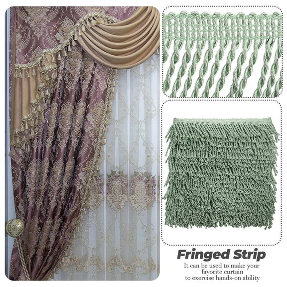 FONDOTIN 1 Roll of Curtain Fringe Trim Fabric Trim and Embellishment for Sewing DIY Decor