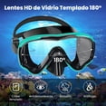 thumbnail image 2 of Kit de Máscara Snorkel Buceo para Adultos, Frontal Natación, Panorámica 180°, Antivaho y Antifugas, con Esnórquel Seco, Bolsa Impermeable, Tapones Oídos Clip Nariz, Buceo,, 2 of 7