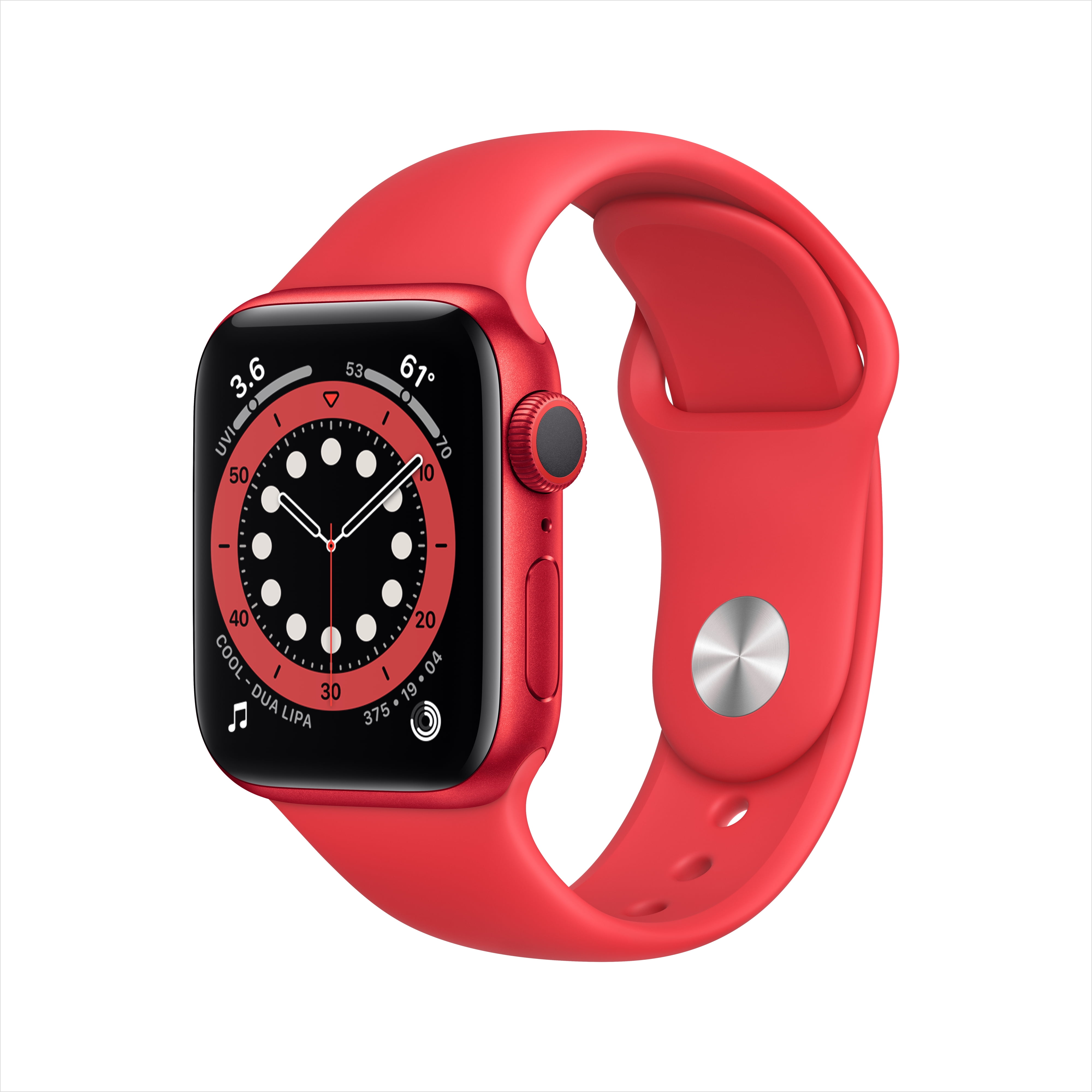 Apple Series 6 GPS, 40mm PRODUCT(RED) Aluminum Case with Sport Band - Regular - Walmart.com