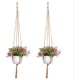 thumbnail image 1 of Colgador de plantas colgantes Soporte de flores hecho a mano Colgador de bolsa de malla de jardinería,lino,90cm ShuxiuWang 8390605525865, 1 of 1