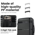 thumbnail image 6 of NiceTravel 3 Piece Hardside Luggage set, Lightweight Hard Shell Suitcase with TSA Lock Carry on and Checked Luggage, Black, 6 of 6