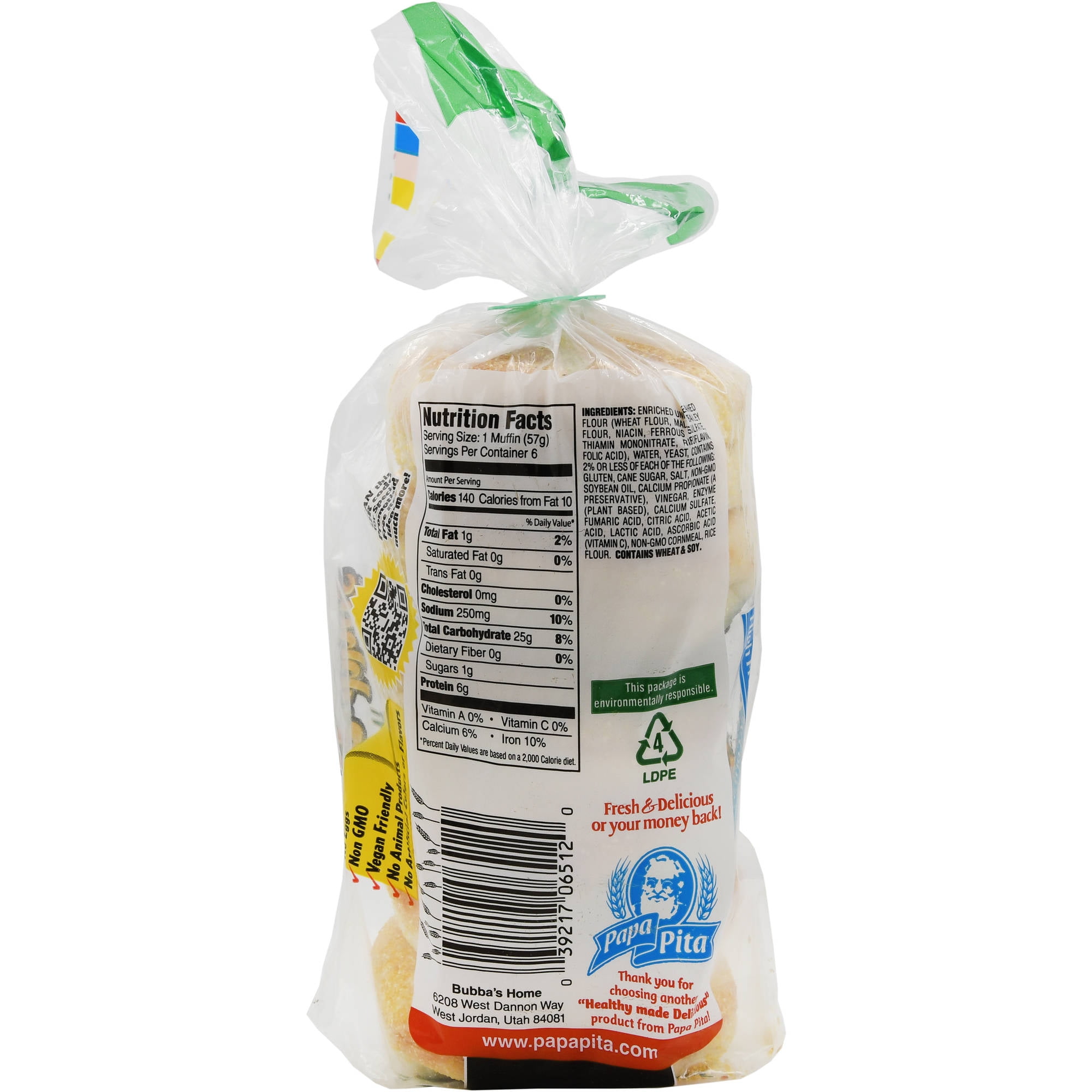 Bubba's Sourdough English Muffins, 12 oz, 6 Count