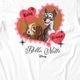 thumbnail image 3 of Disney Lady and the Tramp Valentine's Bella Notte Men's T Shirt (White, S-XXXL), 3 of 4