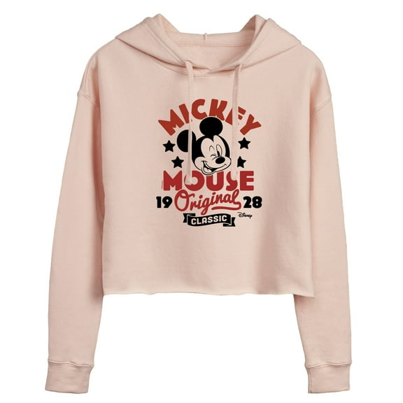 Disney - Mickey Mouse - Original & Classic Since 1928 - Juniors Cropped Pullover Hoodie