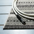 thumbnail image 3 of SAFAVIEH Courtyard Xzavier Striped Indoor/Outdoor Runner Rug, Black/Grey, 2'3" x 8', 3 of 8