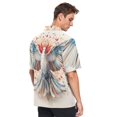 thumbnail image 4 of Bird Dove Side Men's Hawaiian Wrinkle Free Button Down Short Sleeve Shirt Casual Shirts Beach Shirts, 4 of 8