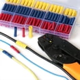 thumbnail image 4 of Kit de 200 conectores de empalme a tope, kits de terminales de crimpado para cables de 10 a 22 AWG, rojo, azul, amarillo, 4 of 4