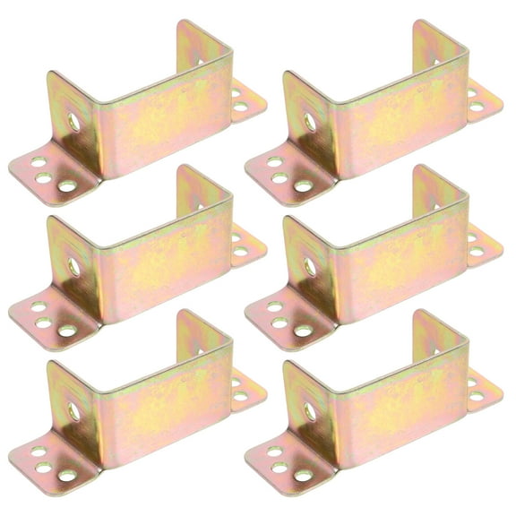 6 Pcs Bed Bracket Thickened Bed Hinge Buckle Hinge Buckle for Bed Rail Bed Risers Orange