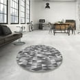 thumbnail image 3 of Ahgly Company Indoor Square Patterned Gray Cloud Gray Area Rugs, 3' Square, 3 of 6