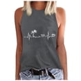 thumbnail image 3 of Puliio Tank Tops for Women's Hawaii Print O-Neck Sleeveless Shirt Casual Summer Beach Cozy Vest Fashion Top, 3 of 8