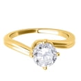 thumbnail image 3 of Mauli Jewels Engagement Rings for Women 1/2 Carat Diamond Engagement Ring 4 prong 10K Solid Yellow Gold, 3 of 7