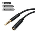 thumbnail image 3 of Cable de extensión Aux Uxcell de 0.14" de macho a hembra para auriculares de audio HiFi 3.3ft Negro, 3 of 6