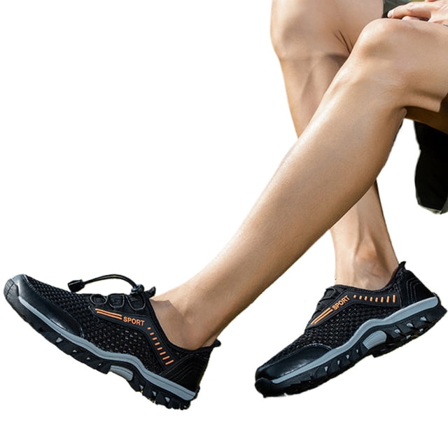 Sandalias Playa Descalzas Zapatos para Hombre Masculinos Transpirables (40) Aqua Black