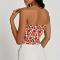 thumbnail image 5 of Zedker Women's Floral Tube Tops Ruffled Strapless Bandeau Sleeveless Loose Holiday Style Multicolor Plus XXL, 5 of 7