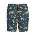 thumbnail image 4 of Wukai Modern Excavator Men’s Short Pajama Pants With Pockets Soft Sleep Pj Shorts for Men-4X-Large, 4 of 6
