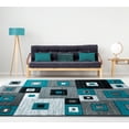 thumbnail image 2 of United Weavers Bristol Area Rug 2050 10269 Cicero Turquoise Boxes Squares 7' 10" x 10' 6" Rectangle, 2 of 3