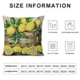 thumbnail image 6 of Awypu Spring Summer Magnolia Lemon Pillow Cover Set of 2,Golden Yellow White Stripe Floral Throw Pillow Cover Farmhouse Lemon Slice Juice Decor for Home Outdoor Sofa Couch White, 6 of 6
