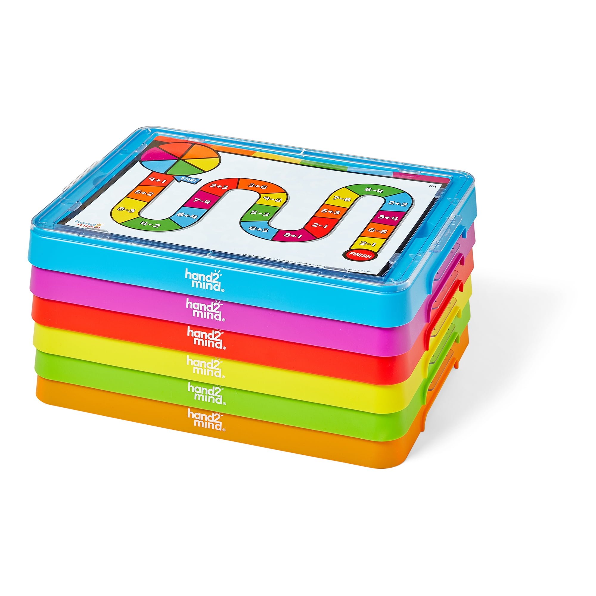 hand2mind Little Minds at Work Game Tray Set by Tara West, Includes Reading & Math Preschool Learning Activities, Science of Reading Manipulatives, Math Games for Kids, Teacher Supplies for Classroom