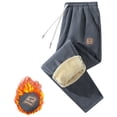 thumbnail image 2 of Men's Thick Fleece Winter Corduroy Pants Heavyweight Warm Sherpa Lined Athletic Jogger Sweatpants with Pockets Dark Gray, 2 of 8