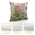 thumbnail image 4 of QZHH  Wild Flowers Leaves Throw Pillow Case Cushion Cover Botanical Spring Composition with Butterfly, Botanic, Watercolor Herbs Decorative Throw Pillow Covers Cushion Case for Sofa, 4 of 5