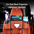 thumbnail image 6 of Supbessel 3-in-1 Car Organizers and Storage Box, Multifunctional Car Seat Back Storage Box with Tissue Holder, 2 Cup Holders & Hanging Hooks, Back Seat Car Organizer for Travel - Orange, 6 of 12