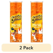 (2 pack) Cheetos Minis Cheddar Flavored Snack Chips, 3.625 oz, Canister